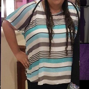 Stripped torrid shear tee